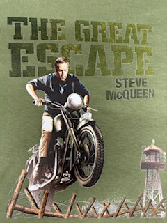 THE GREAT ESCAPE STEVE MC QUEEN TEE SHIRT
