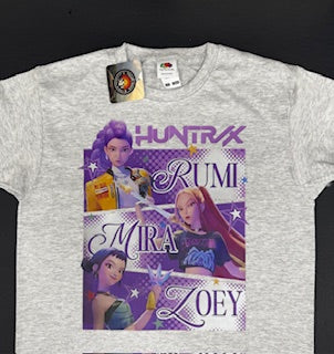 KPOP DEMON HUNTER KIDS GREY T SHIRT