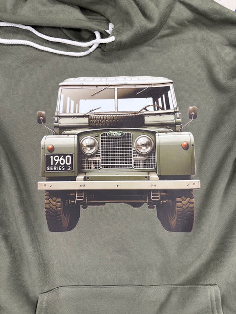 GREEN LANDROVER SERIES 2 HOODIE