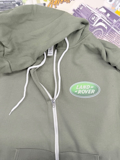 GREEN HOODIE WITH LANDROVER LOGO