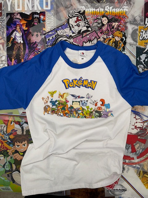 BASEBALL STYLE POKEMON T SHIRT