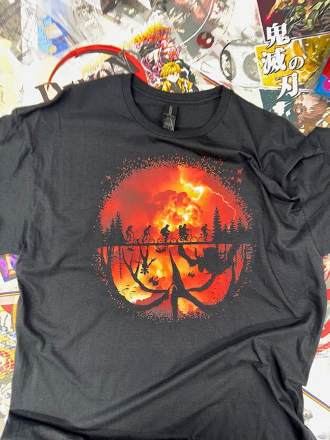 STRANGER THINGS BLACK T SHIRT