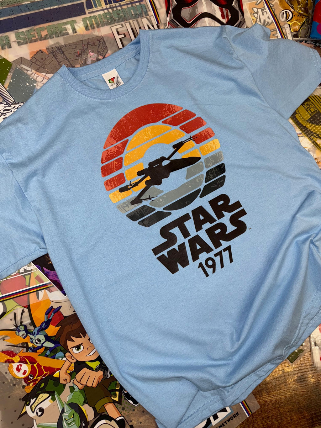 BLUE STAR WARS T SHIRT