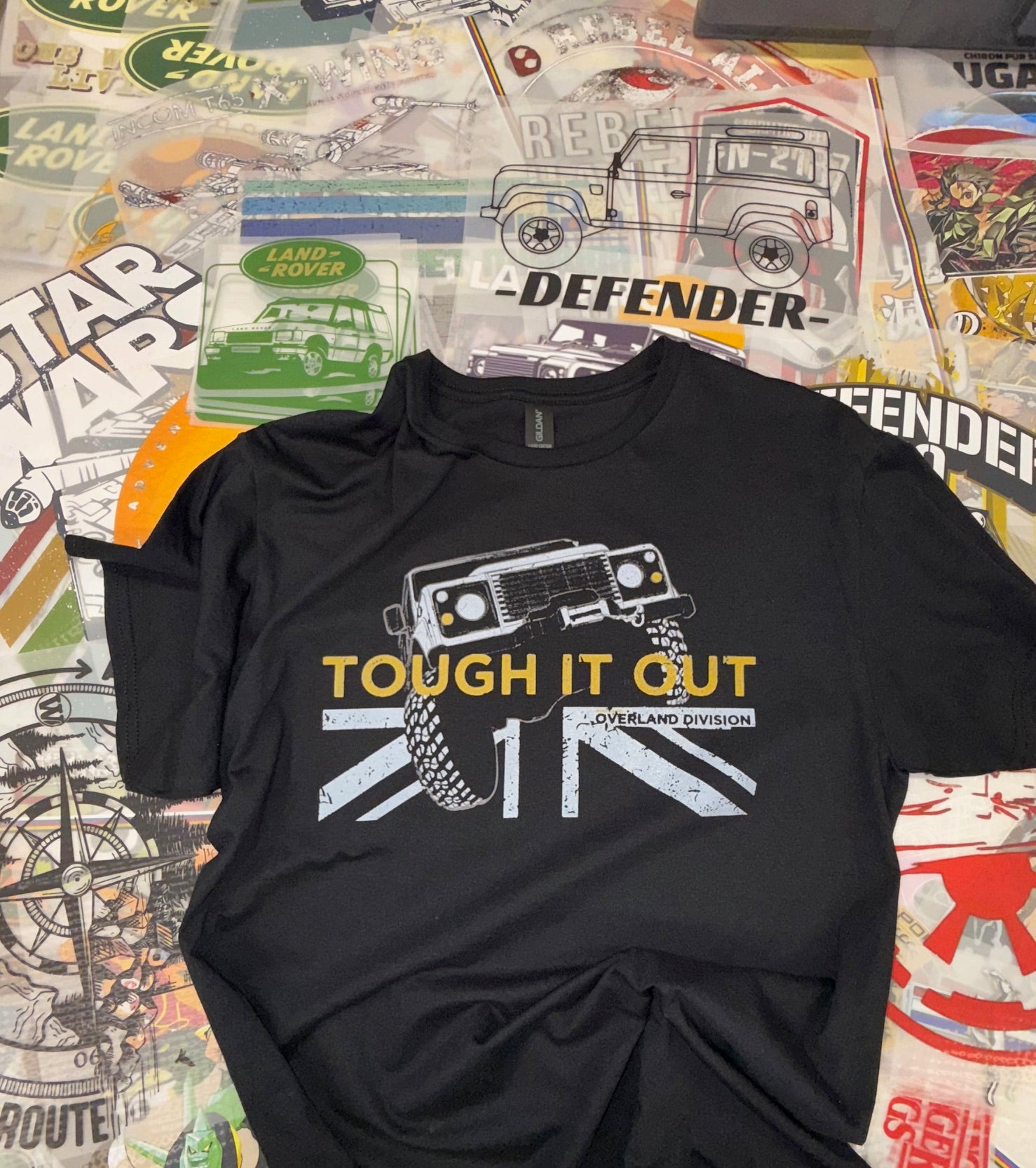 BLACK LANDROVER T SHIRT