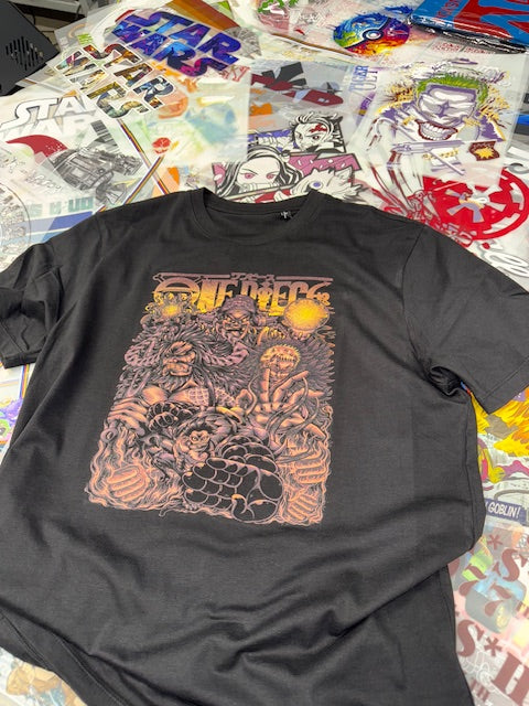 ONE PIECE ANIME BLACK T SHIRT