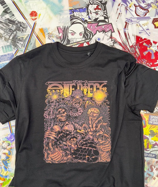ONE PIECE ANIME BLACK T SHIRT