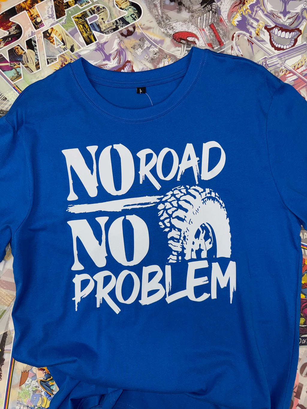 NO ROAD NO PROBLEM OFF ROAD 4X4 BLUE T SHIRT
