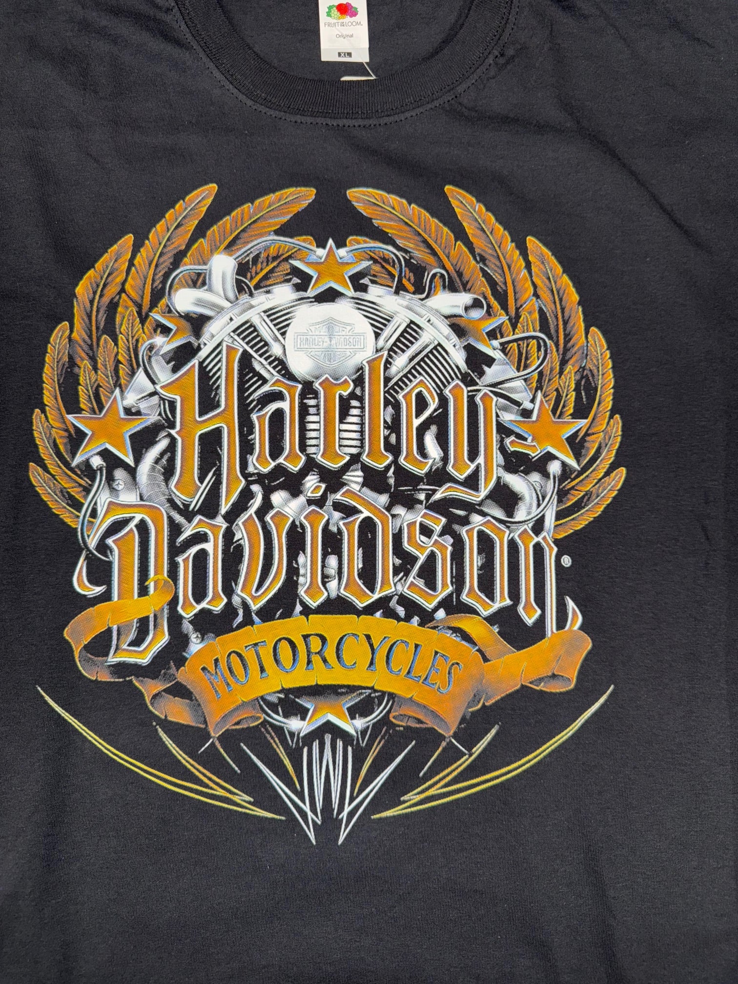HARLEY DAVIDSON  MOTORCYCLE BLACK T SHIRT