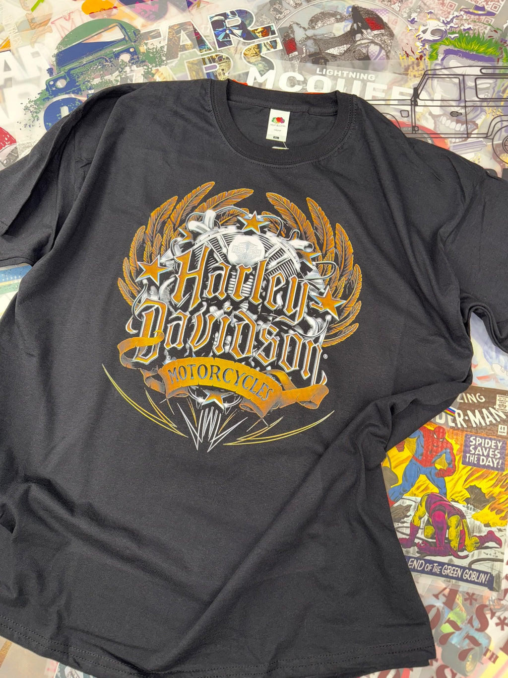 HARLEY DAVIDSON  MOTORCYCLE BLACK T SHIRT