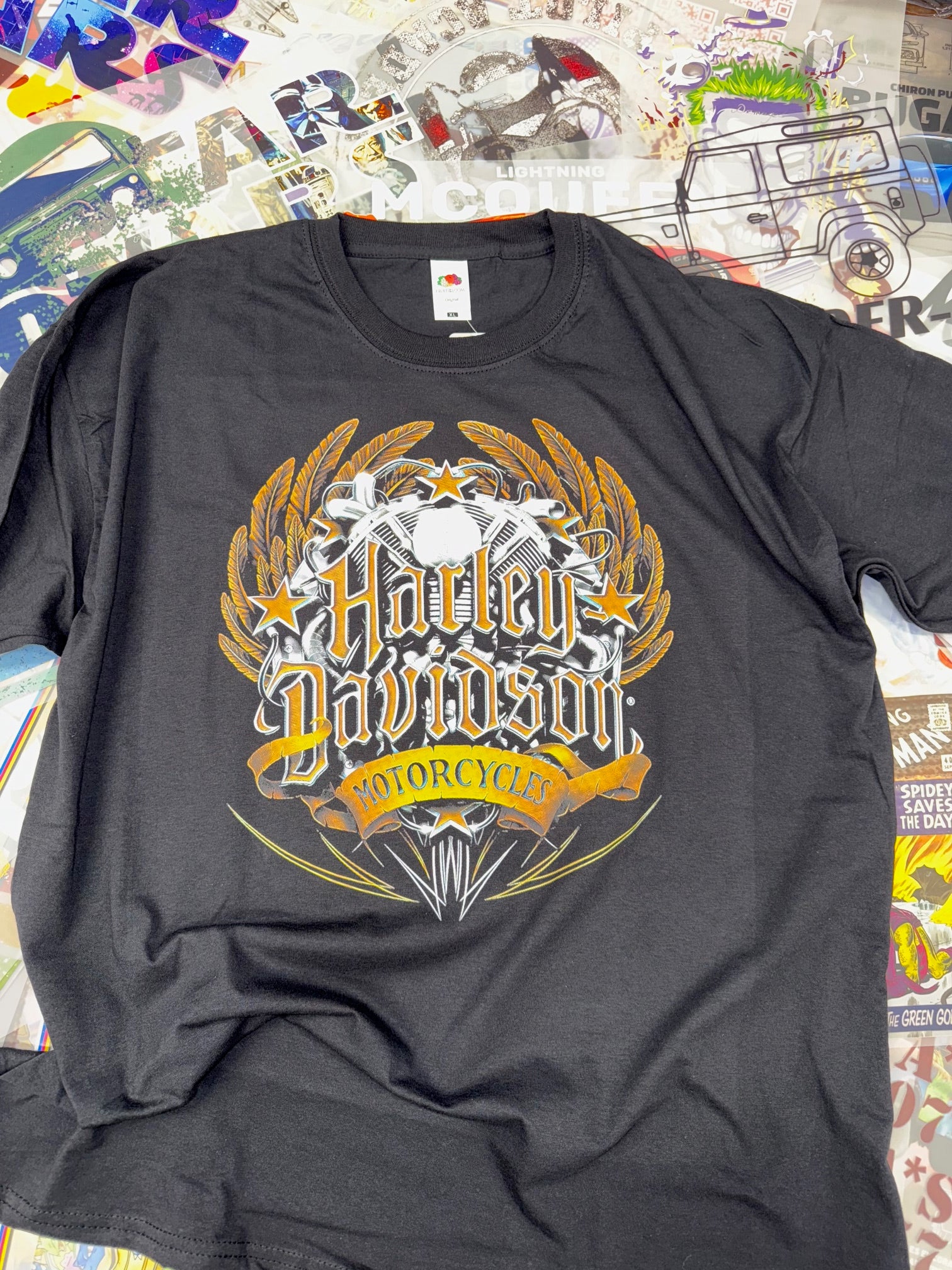 HARLEY DAVIDSON  MOTORCYCLE BLACK T SHIRT