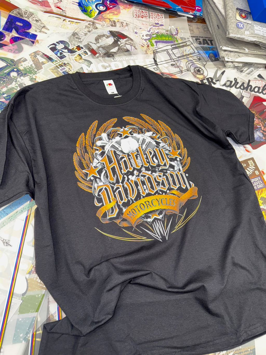 HARLEY DAVIDSON  MOTORCYCLE BLACK T SHIRT