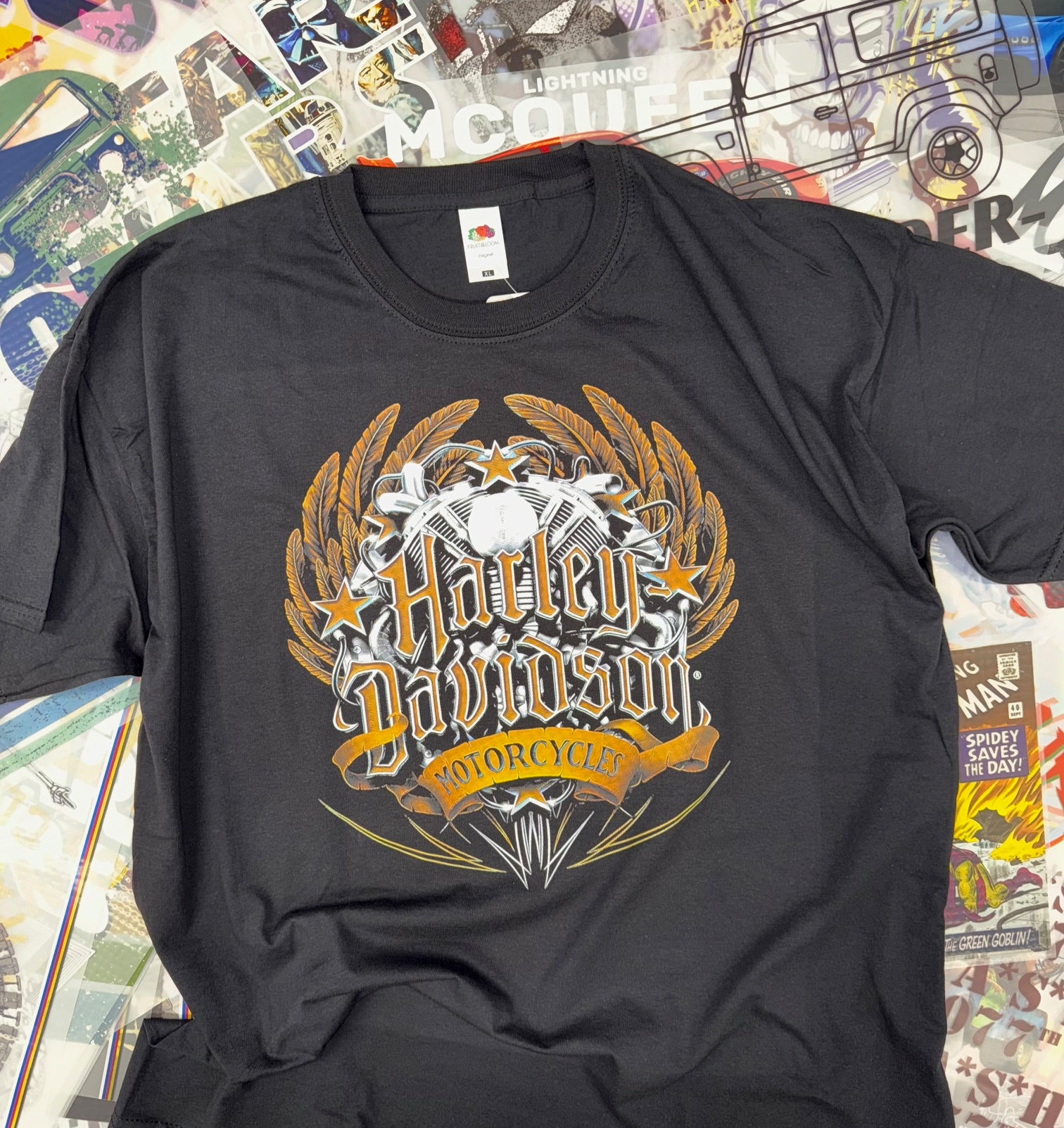 HARLEY DAVIDSON  MOTORCYCLE BLACK T SHIRT