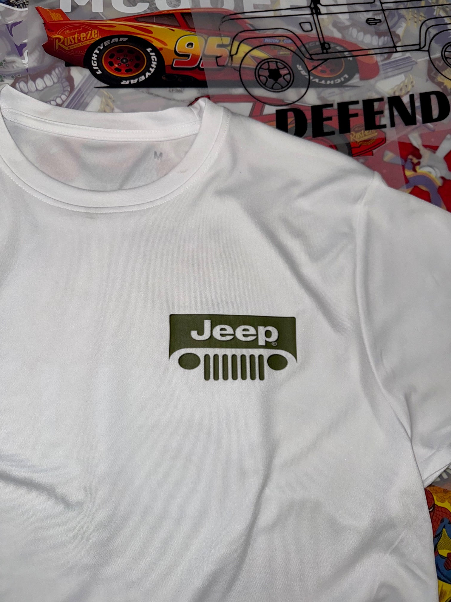 WILLYS JEEP DETAILED WHITE T SHIRT