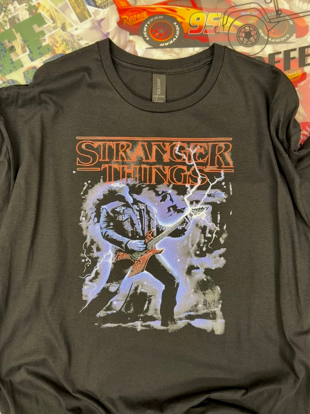 STRANGER THINGS EDDIE MUNSON BLACK T SHIRT