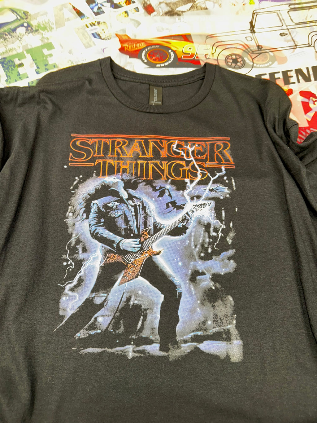 STRANGER THINGS EDDIE MUNSON BLACK T SHIRT