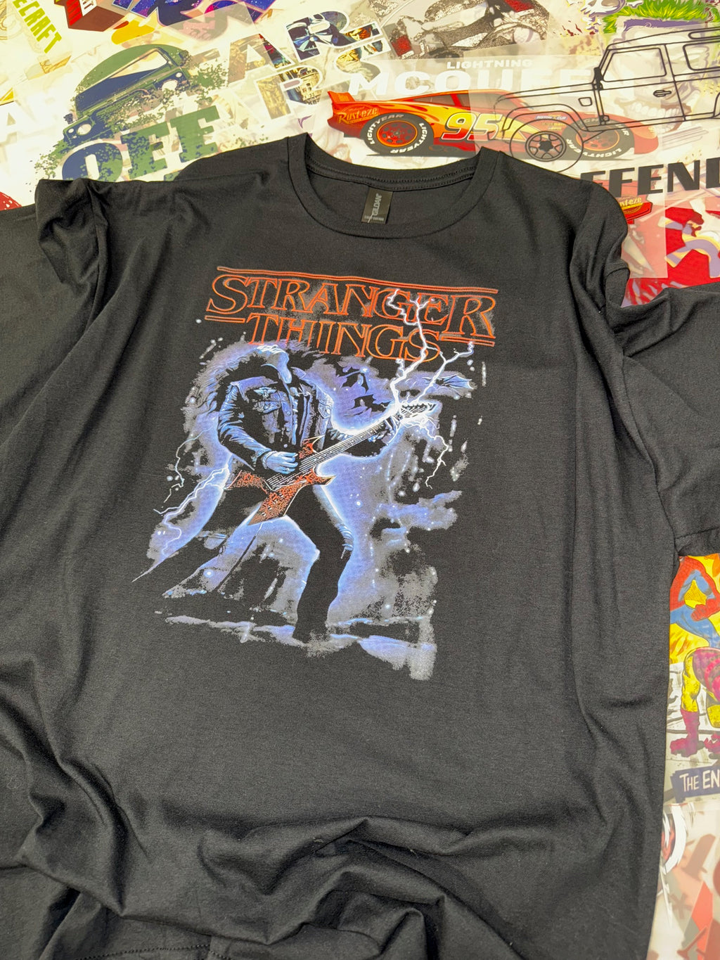 STRANGER THINGS EDDIE MUNSON BLACK T SHIRT