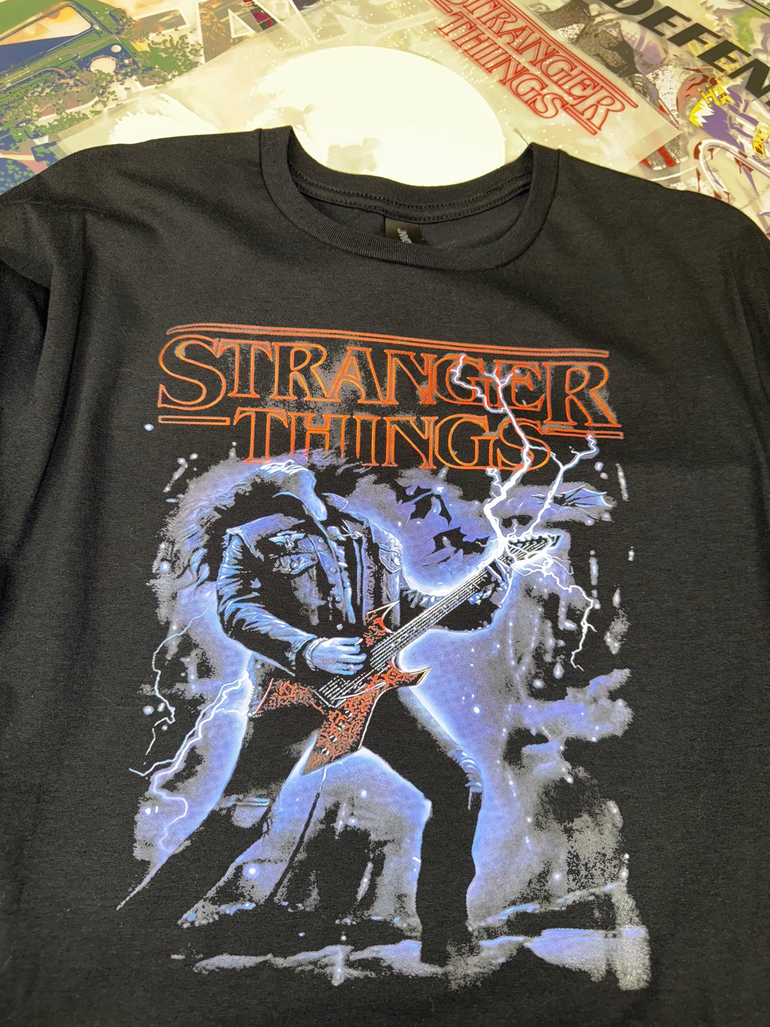 STRANGER THINGS EDDIE MUNSON BLACK T SHIRT