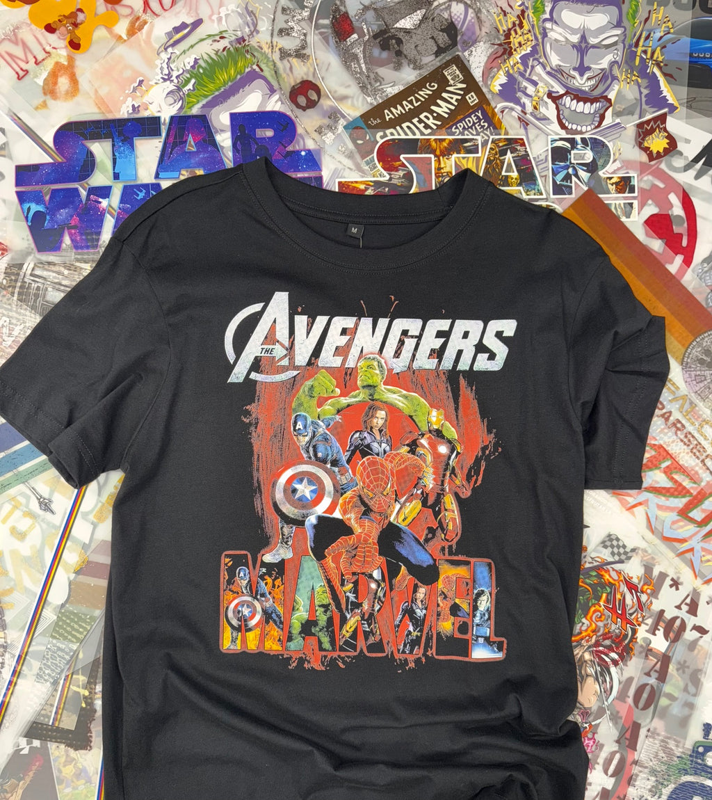 MARVEL AVENGERS BLACK T SHIRT