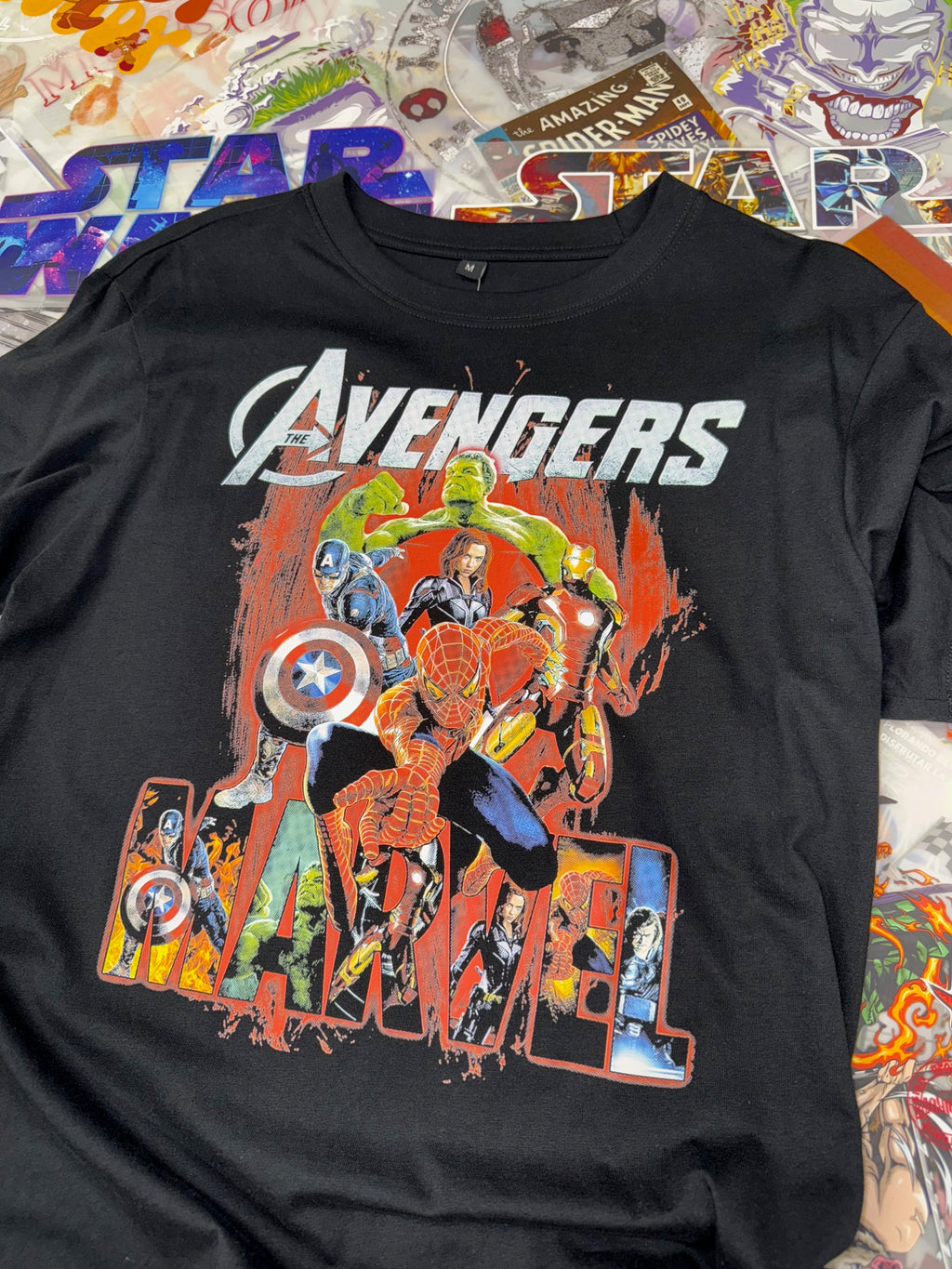 MARVEL AVENGERS BLACK T SHIRT