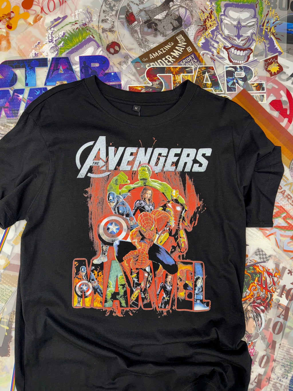 MARVEL AVENGERS BLACK T SHIRT