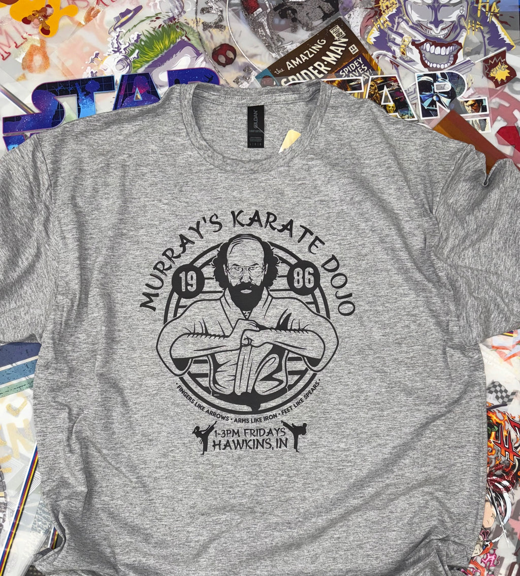 STRANGER THINGS MURRAYS DOJO GREY T SHIRT