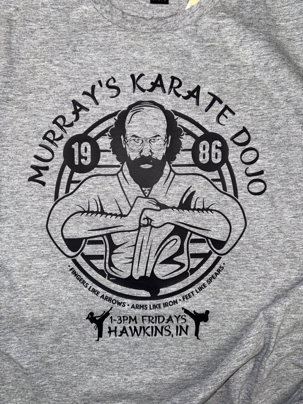 STRANGER THINGS MURRAYS DOJO GREY T SHIRT