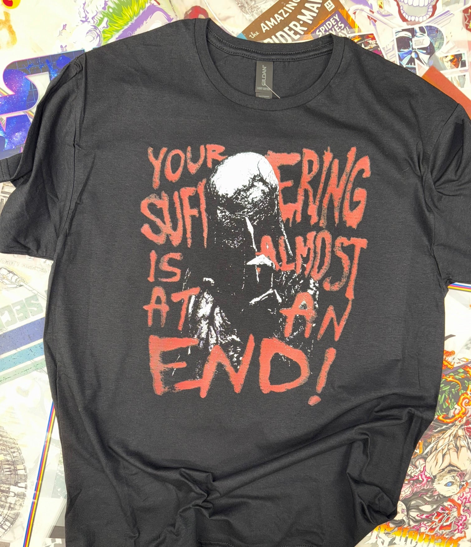 STRANGER THINGS VECNA YOUR SUFFERING IS ALMOST AT AN END BLACK T SHIRT