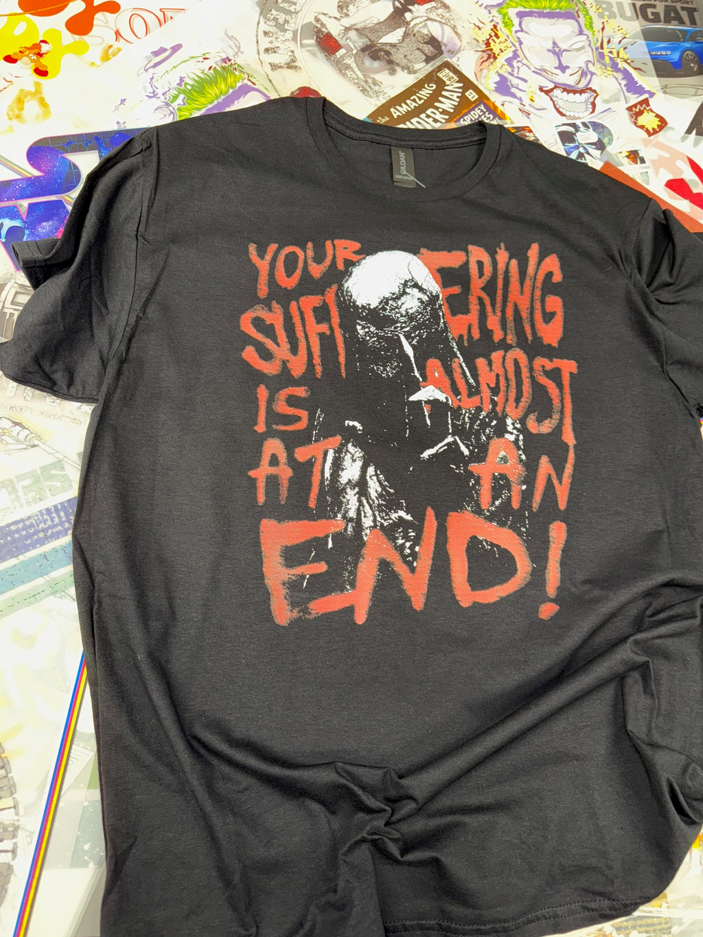 STRANGER THINGS VECNA YOUR SUFFERING IS ALMOST AT AN END BLACK T SHIRT