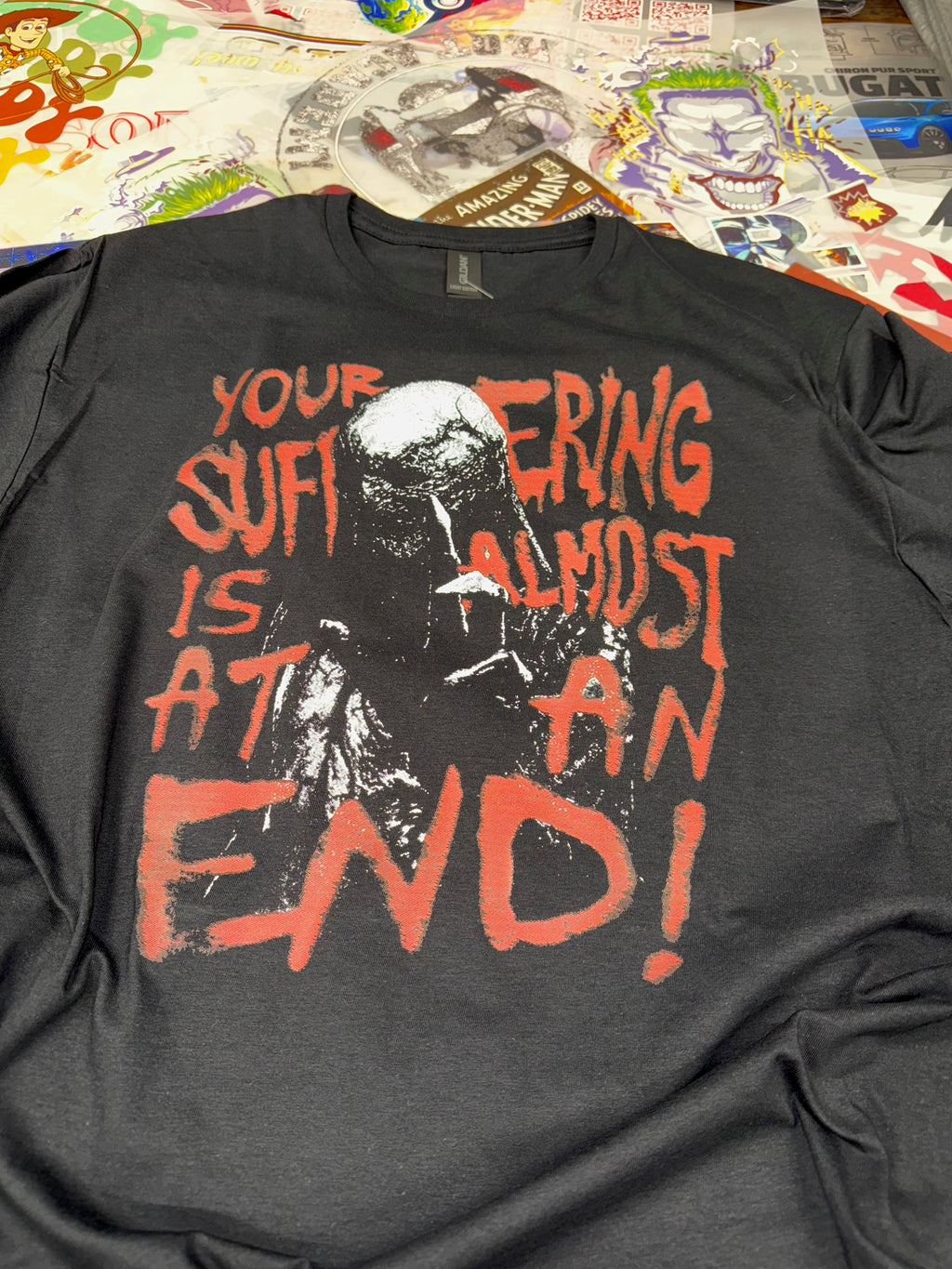 STRANGER THINGS VECNA YOUR SUFFERING IS ALMOST AT AN END BLACK T SHIRT