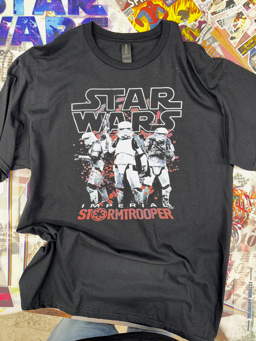 STAR WARS STORMTROOPER BLACK T SHIRT ADULT