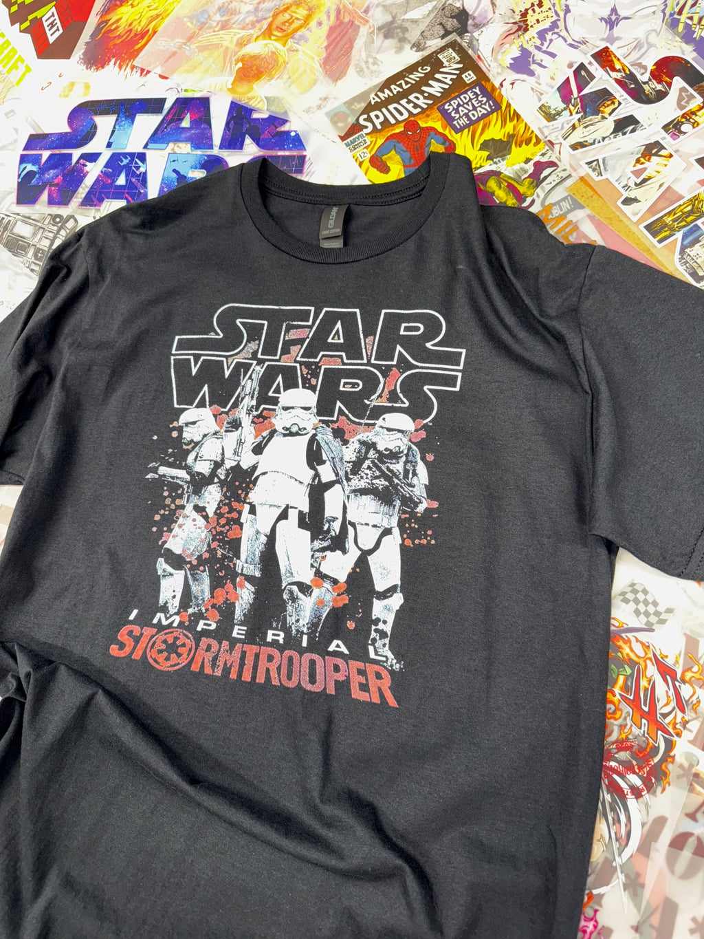 STAR WARS STORMTROOPER BLACK T SHIRT ADULT