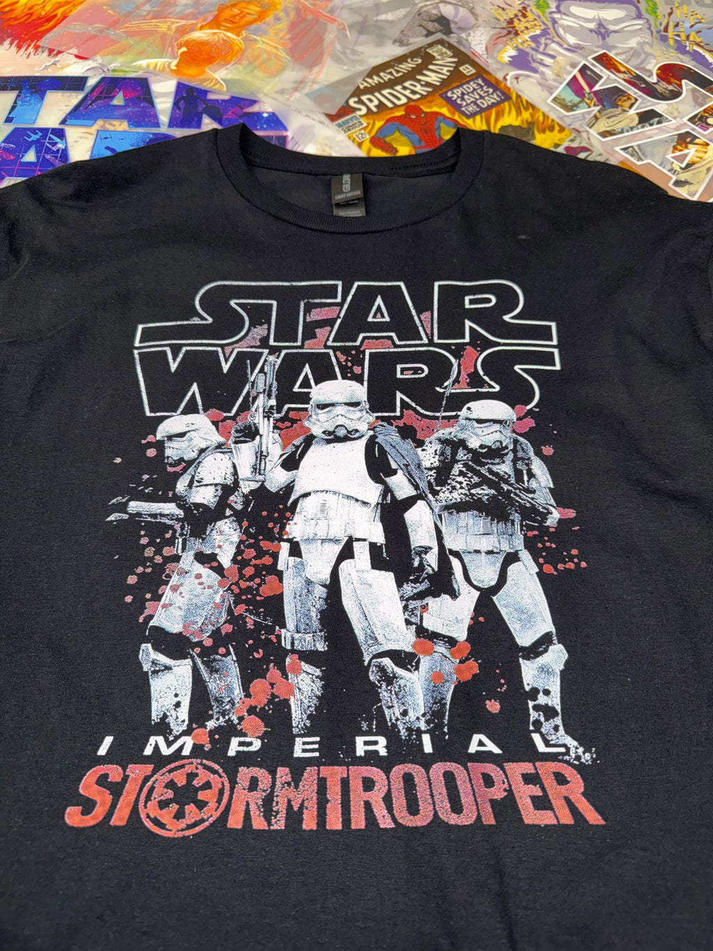 STAR WARS STORMTROOPER BLACK T SHIRT ADULT