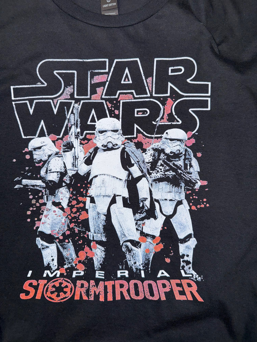 STAR WARS STORMTROOPER BLACK T SHIRT ADULT