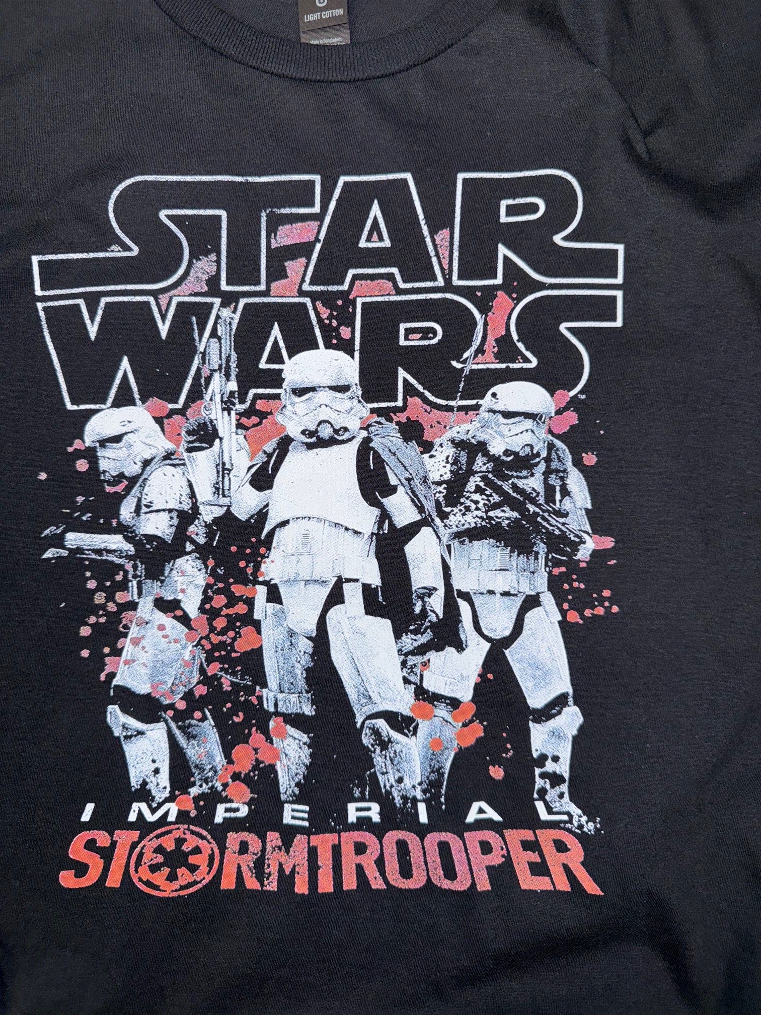 STAR WARS STORMTROOPER BLACK T SHIRT ADULT