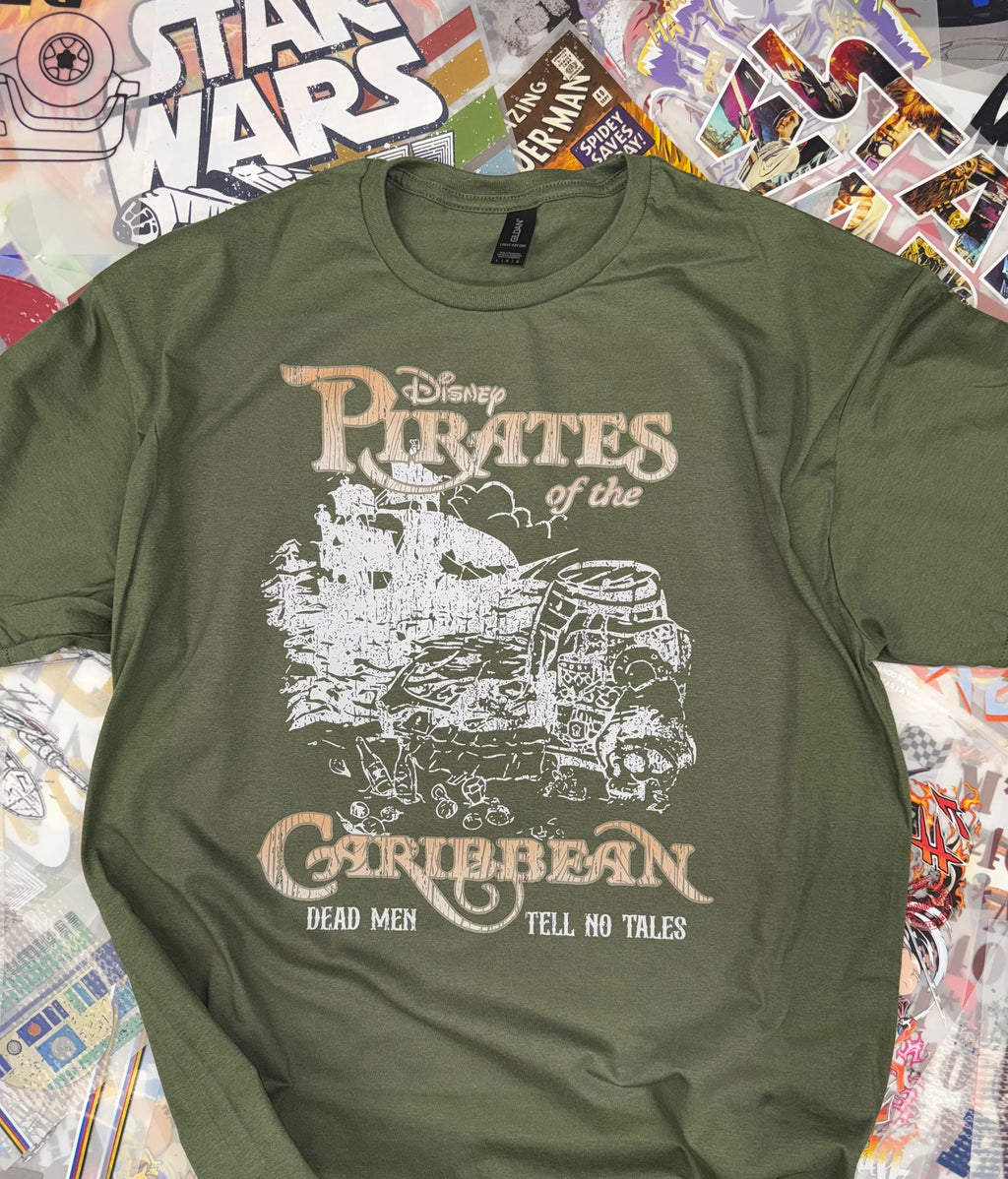 PIRATES OF THE CARIBBEAN GREEN T SHIRT