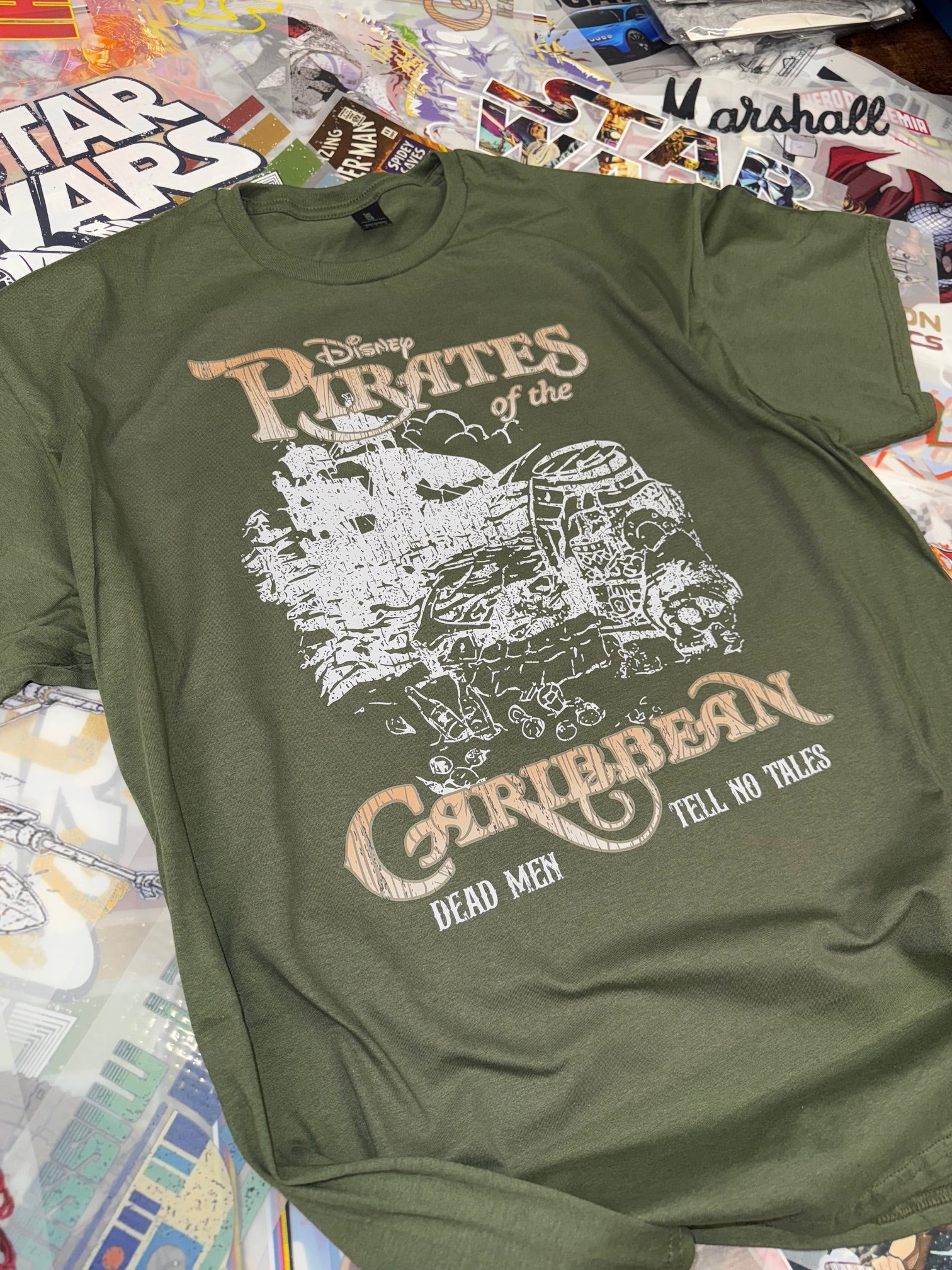 PIRATES OF THE CARIBBEAN GREEN T SHIRT