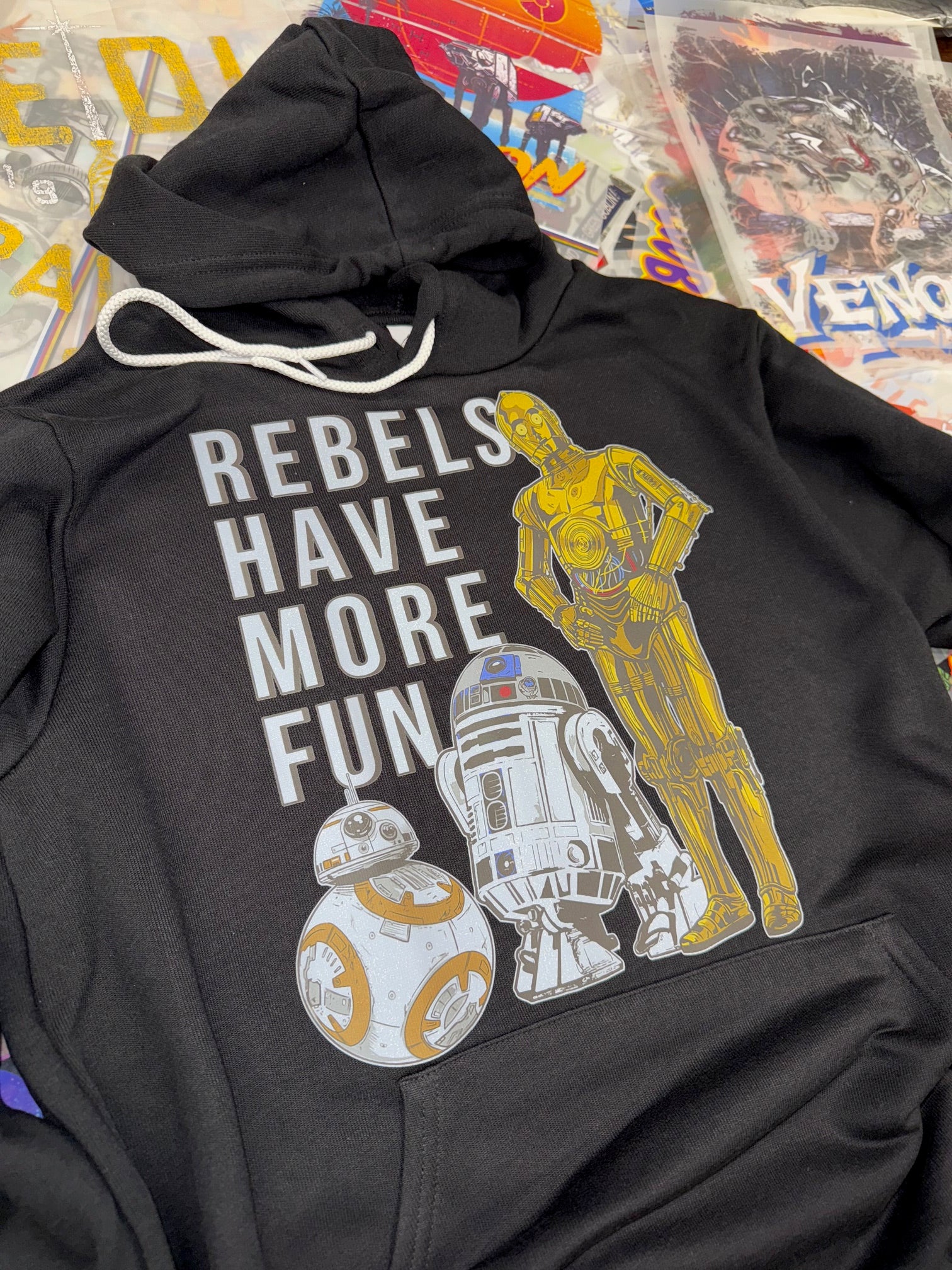 STAR WARS REBELS HAVE MORE FUN BLACK HOODIE