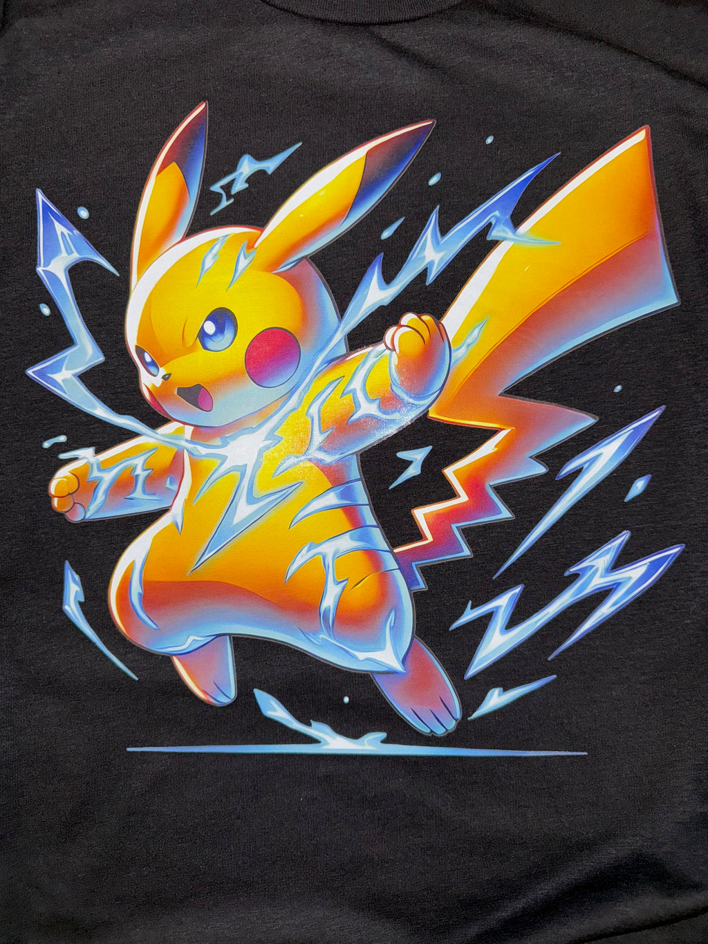 POKEMON PIKACHU BLACK T SHIRT