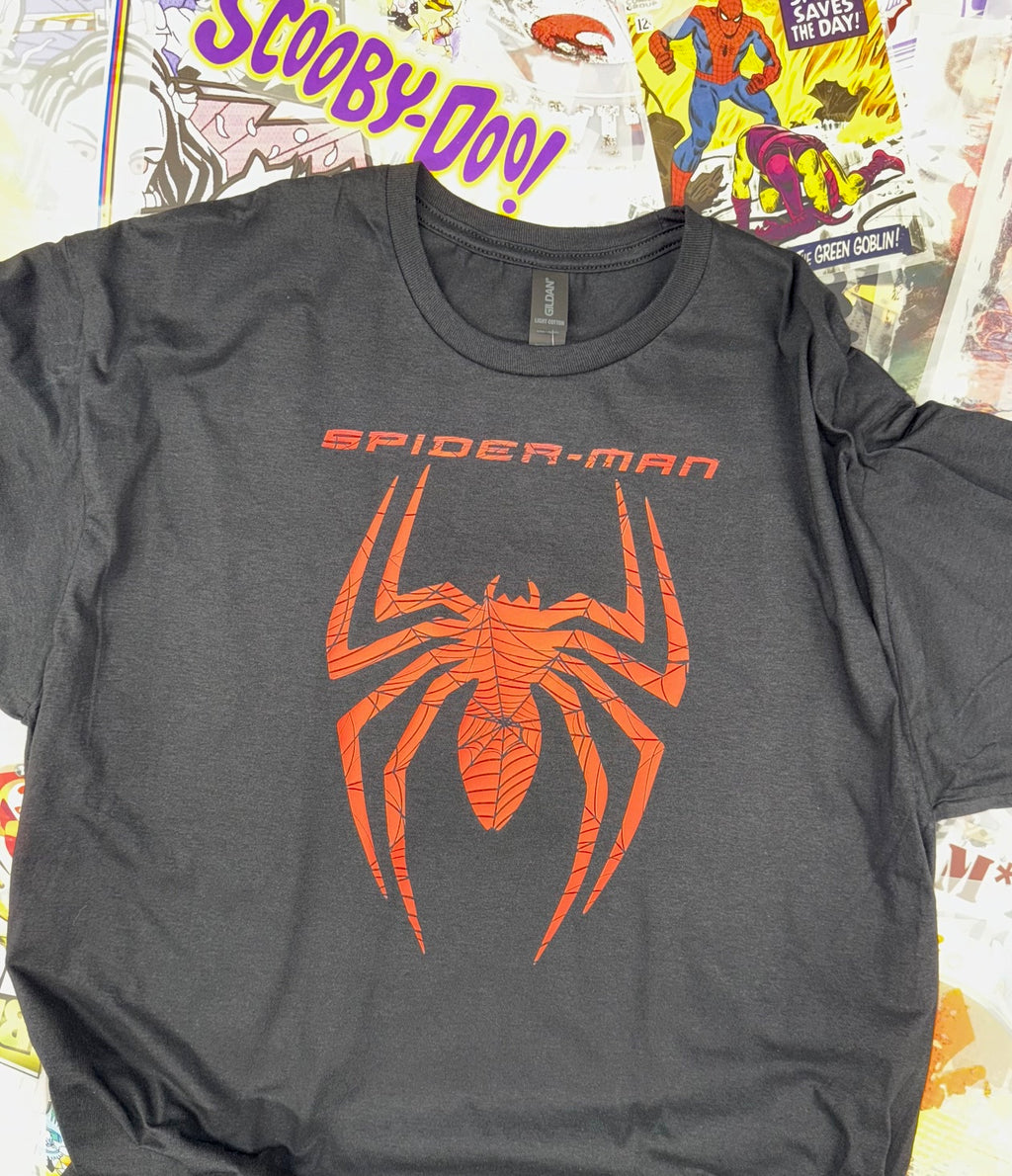 SPIDERMAN LOGO BLACK T SHIRT