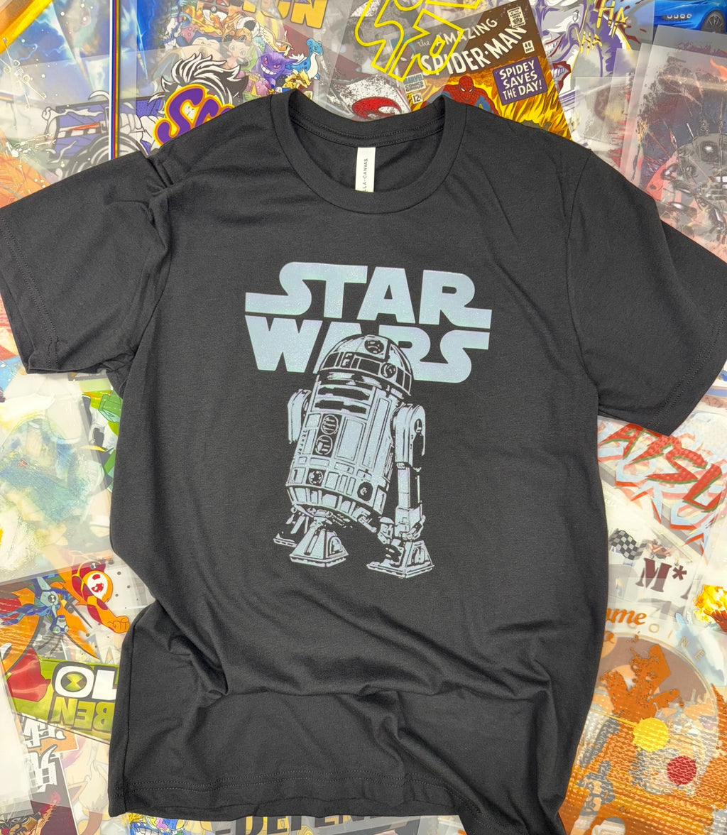 STAR WARS R2D2 DROID BLACK T SHIRT