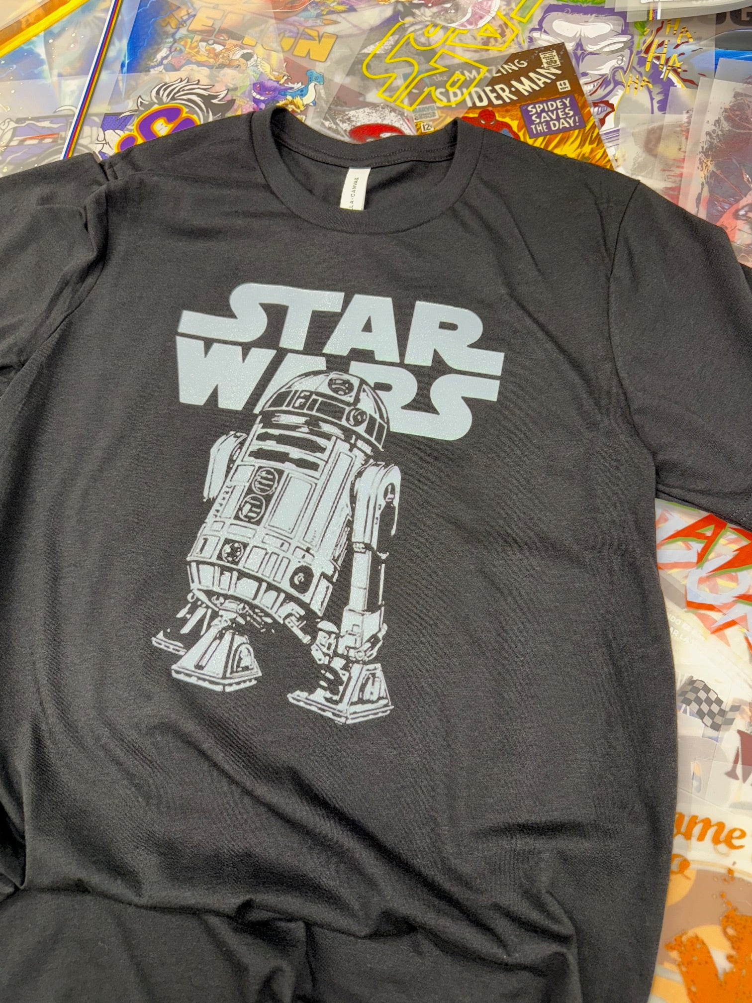 STAR WARS R2D2 DROID BLACK T SHIRT