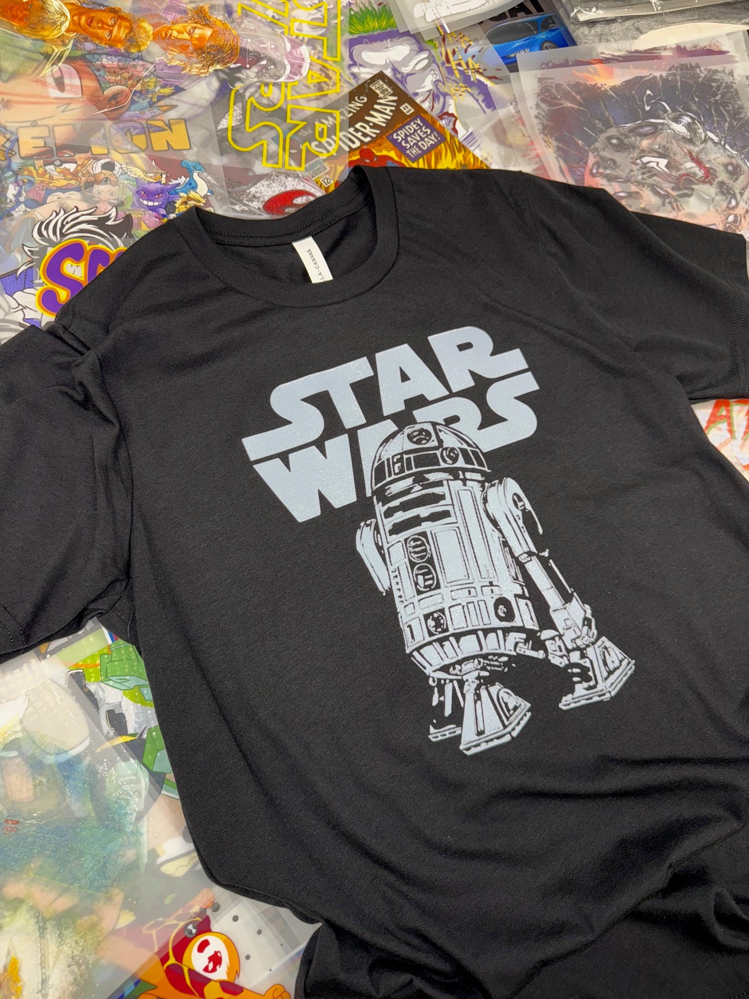 STAR WARS R2D2 DROID BLACK T SHIRT