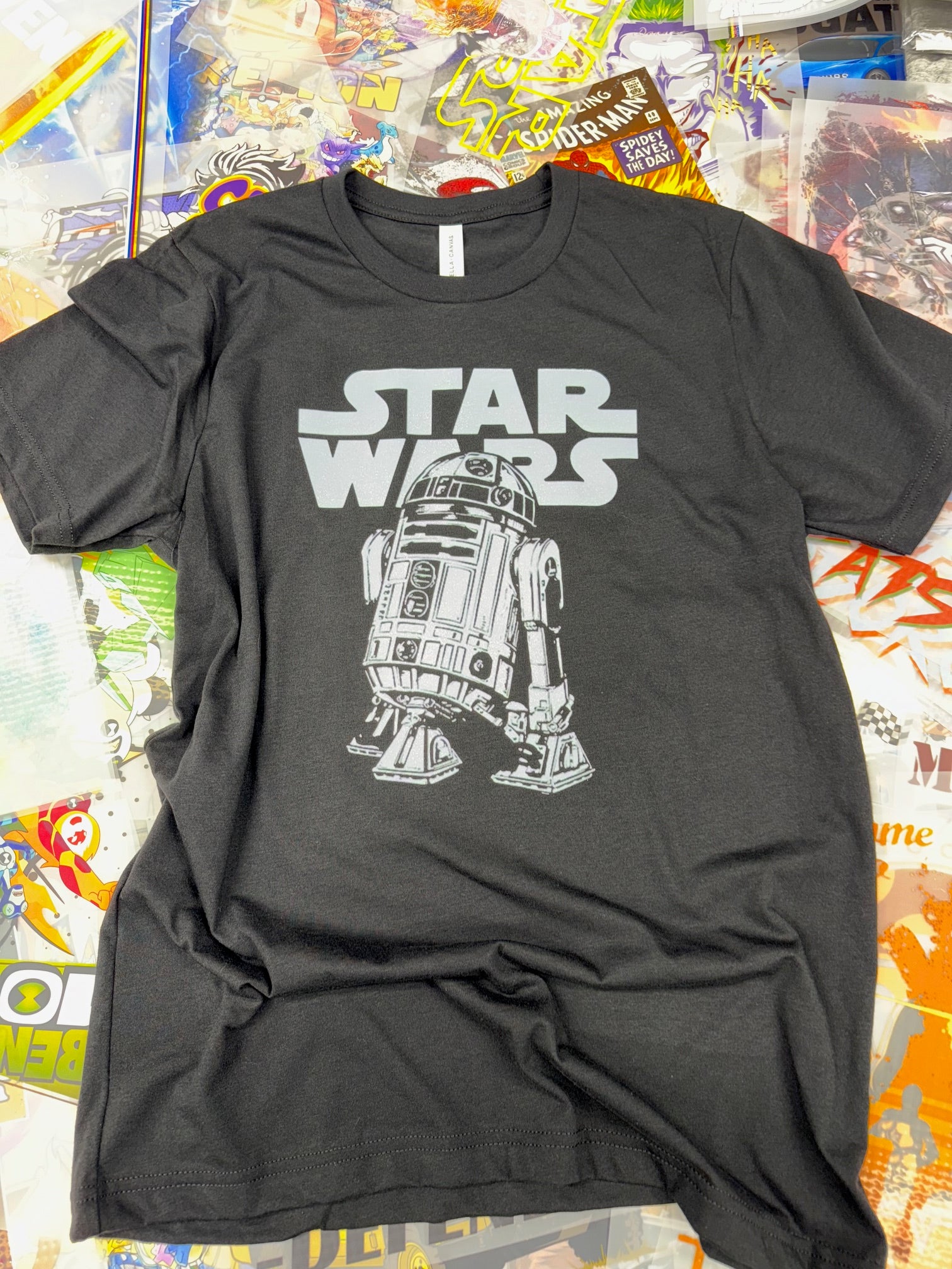 STAR WARS R2D2 DROID BLACK T SHIRT