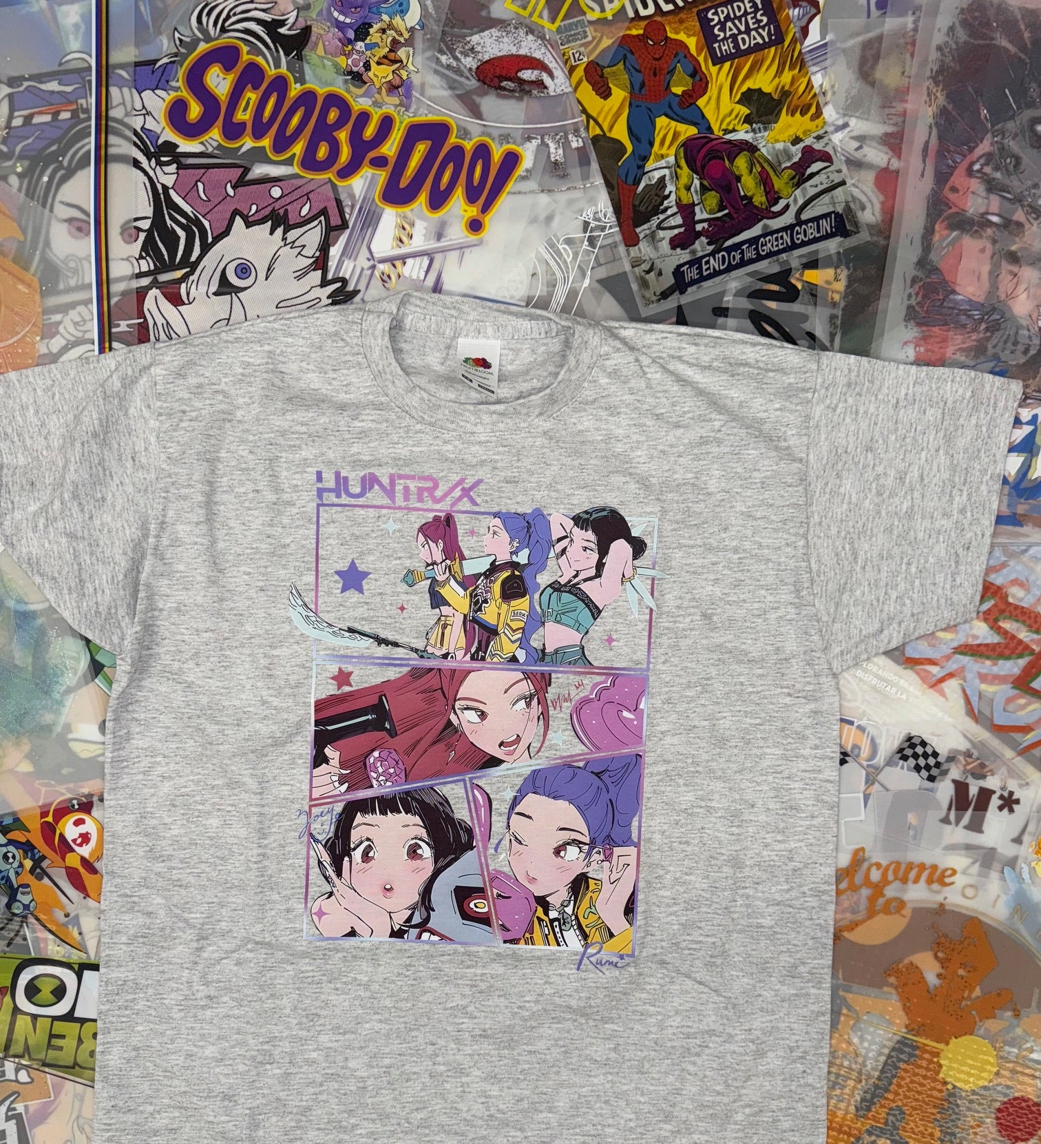 K POP DEMON HUNTER KIDS GREY T SHIRT