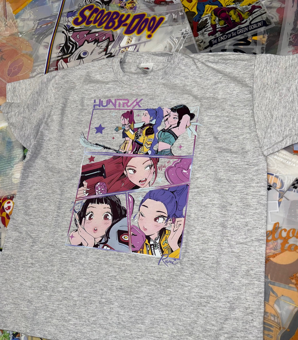 K POP DEMON HUNTER KIDS GREY T SHIRT