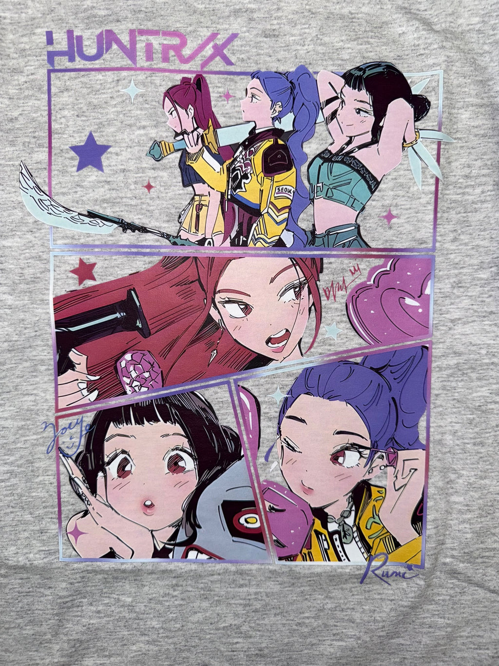 K POP DEMON HUNTER KIDS GREY T SHIRT