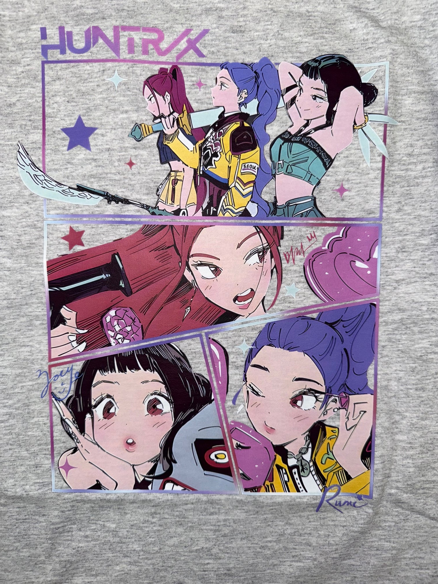 K POP DEMON HUNTER KIDS GREY T SHIRT