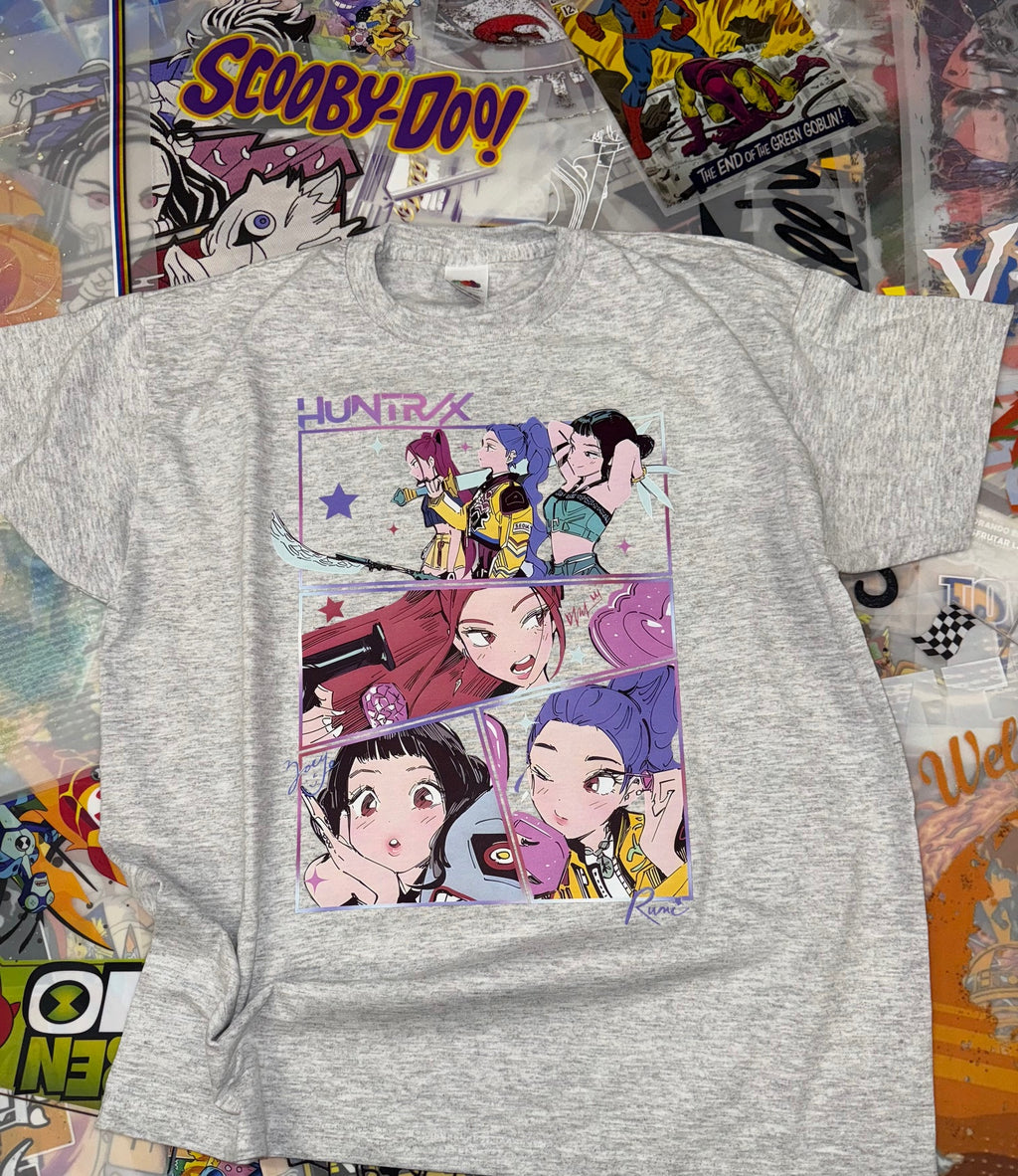 K POP DEMON HUNTER KIDS GREY T SHIRT