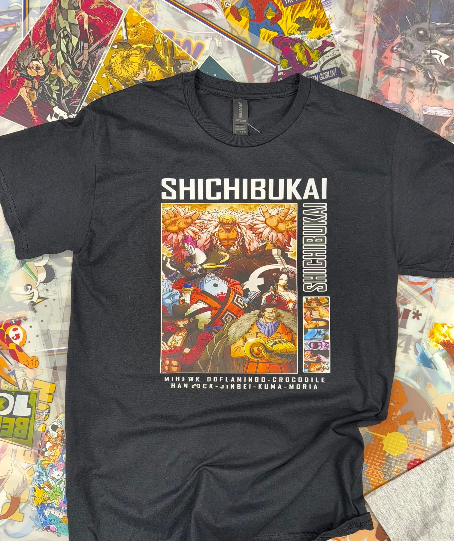 ONE PIECE SHICHIBUKAI ANIME BLACK T SHIRT