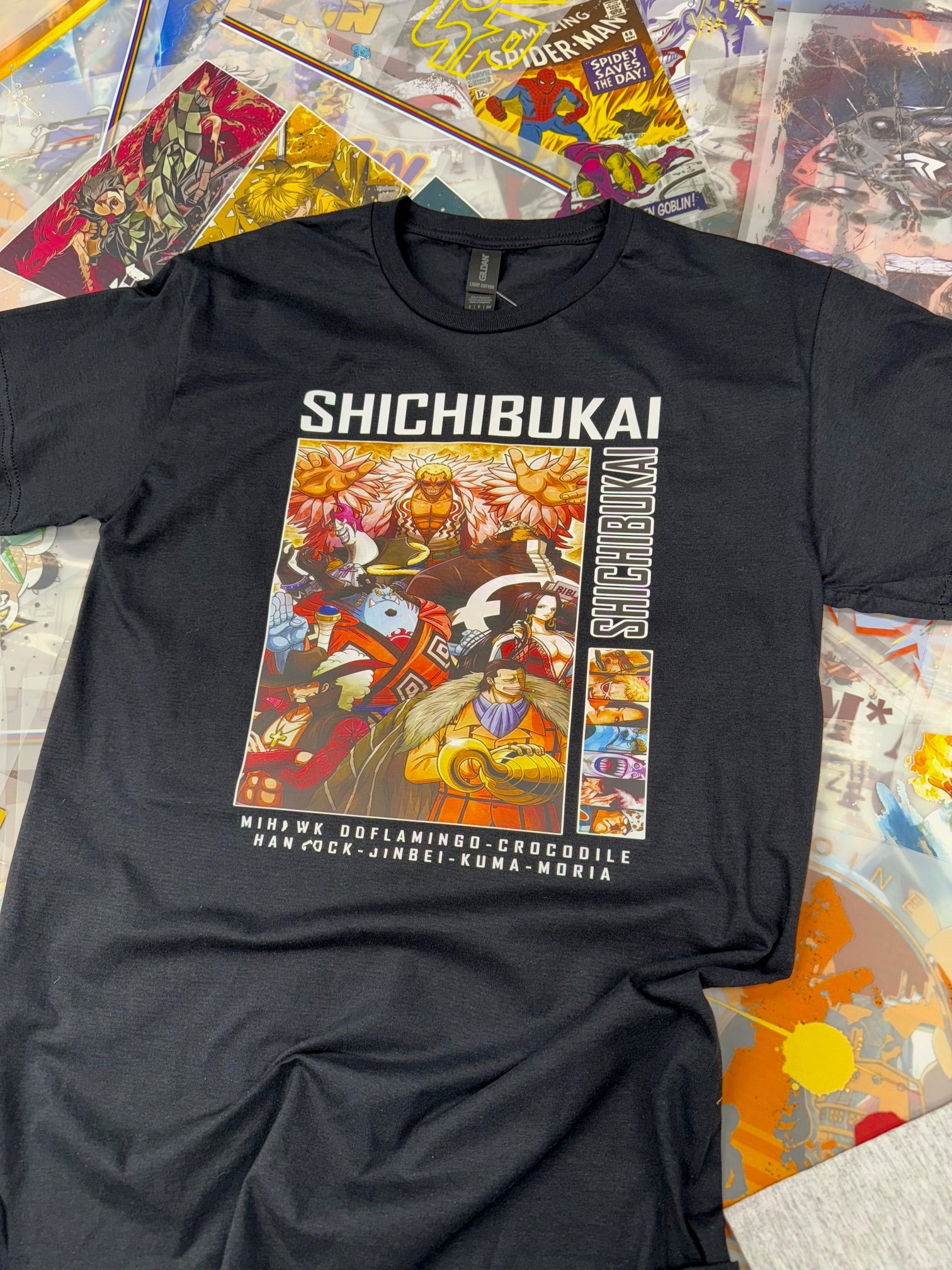ONE PIECE SHICHIBUKAI ANIME BLACK T SHIRT